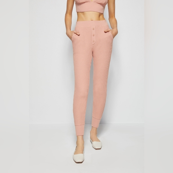 8. NWT JONATHAN SIMKHAI SAVANNAH WAFFLE JOGGER IN CHAI - Picture 1 of 7